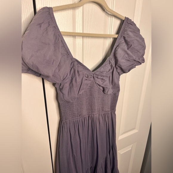 Free People Sundrenched Short Sleeve Maxi Dress Blue Granite Women’s Medium M - Picture 2 of 9